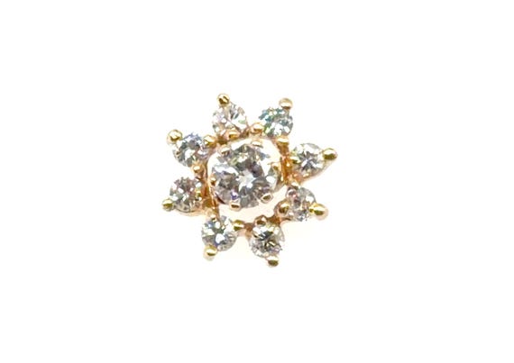Single Diamond Stud Earring Enhancer Single Jacke… - image 1