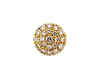 Diamond Cluster Pendant Necklace Mined 1/3ct 14K Floating Vanishing Chain