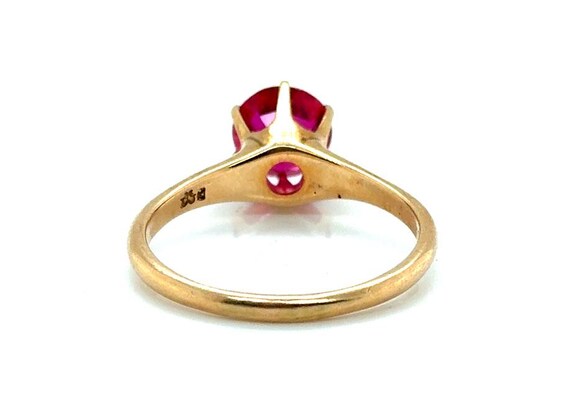 Victorian Ruby Solitaire Cocktail Ring 1.50ct Ant… - image 5