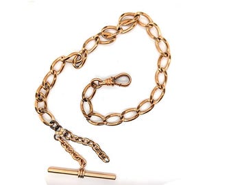 Victorian Pocket Watch Chain Gold Fill W & S Blackinton Co. Antique 1900's