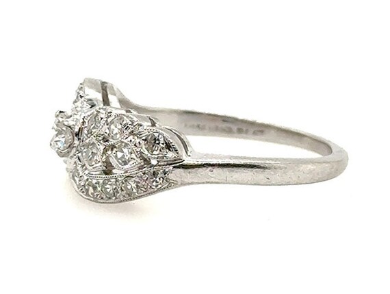 Art Deco Diamond Ring .75ct OEC/Single Cuts Vine … - image 3