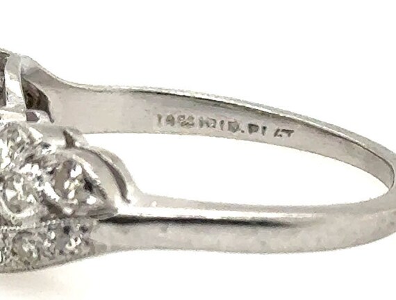 Art Deco Diamond Ring .75ct OEC/Single Cuts Vine … - image 4