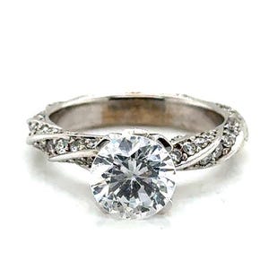BRAND NEW Diamond Engagement Ring Semi Mount Eternity Setting 1.20ct 14K White Gold