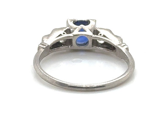 Art Deco Sapphire Diamond Engagement Ring 1.50ct … - image 5