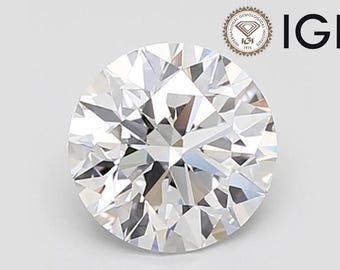 3 Carat Diamond IGI Certified Lab Created E VS1 Round Brilliant Loose 3ct