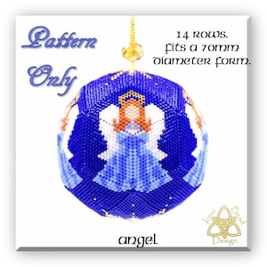 Christmas Angel 3D peyote Ball Bead Pattern: Ball Ornament. pdf. tutorial. English only