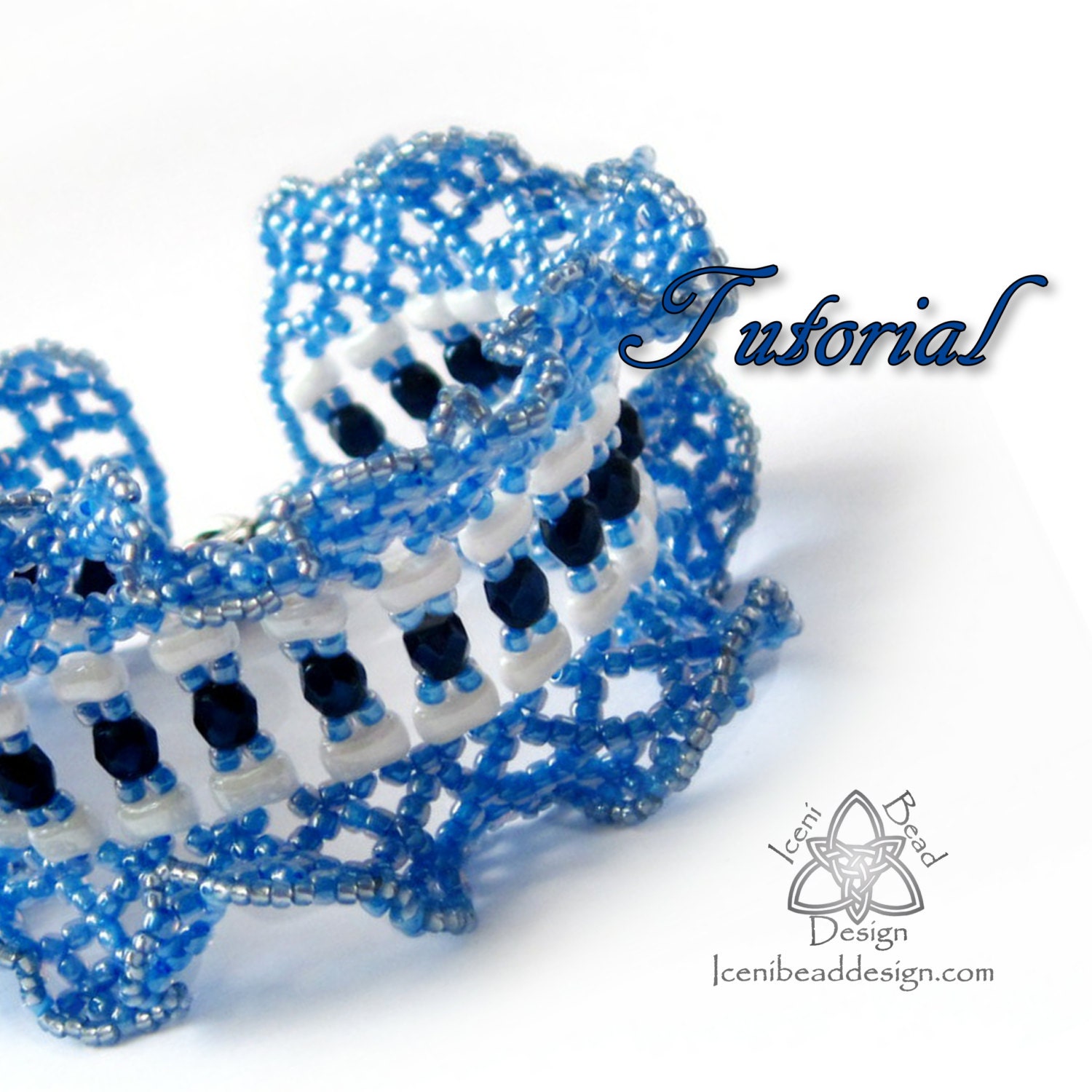 Pdf Tutorial Ruffle Bracelet with Bi-bo Beads, Beading Pattern English Only,