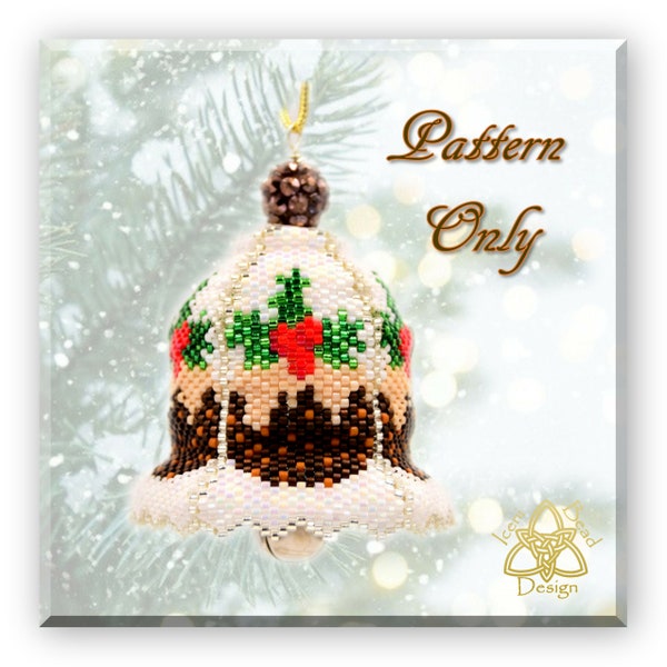 Bead Pattern: Figgy Pudding Bell Ornament, pdf. tutorial. English only