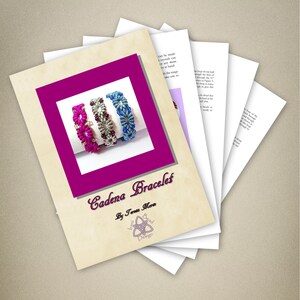 Pdf Tutorial Cadena Bracelet with Super Duo Beads, Beading Pattern English Only, image 3