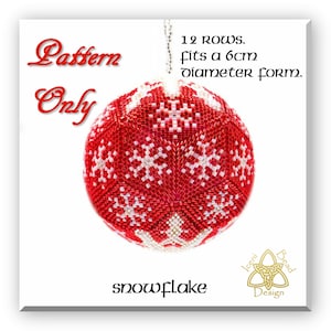 Snowflake 3D peyote Ball Bead Pattern: Ball Ornament. pdf. tutorial. English only