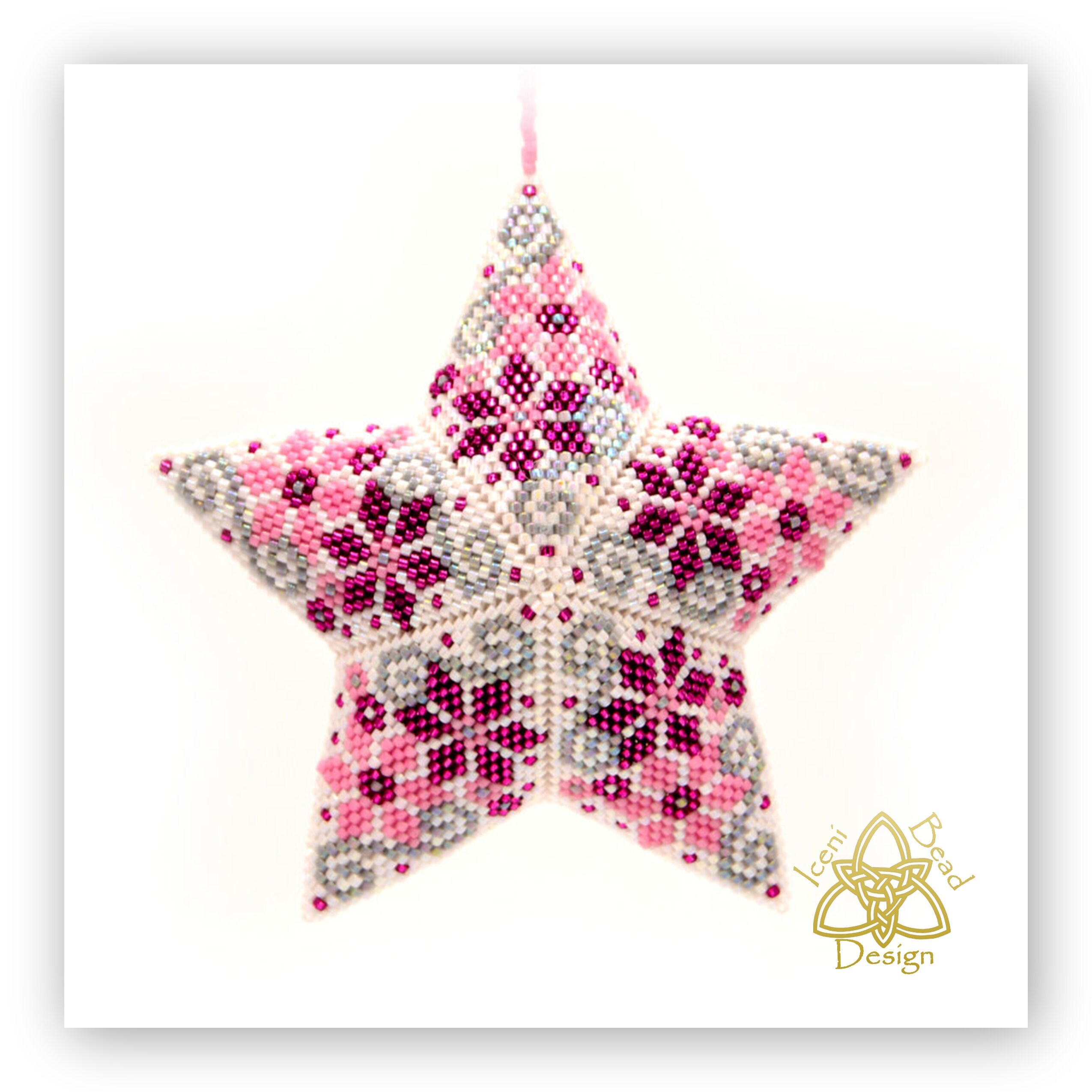 Misty Pink Collection 3D Peyote Stitch Star Bead Pattern: - Etsy UK
