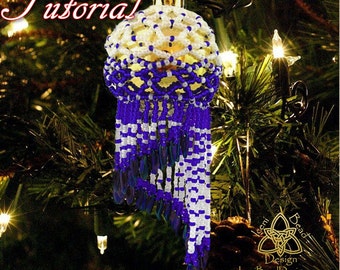 Bead Pattern: Christmas Ornament Cover, pdf. tutorial