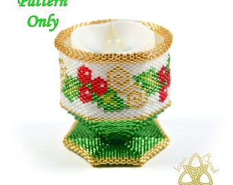 Holly Votive Tea-Light Cup, pdf Tutorial, English only.