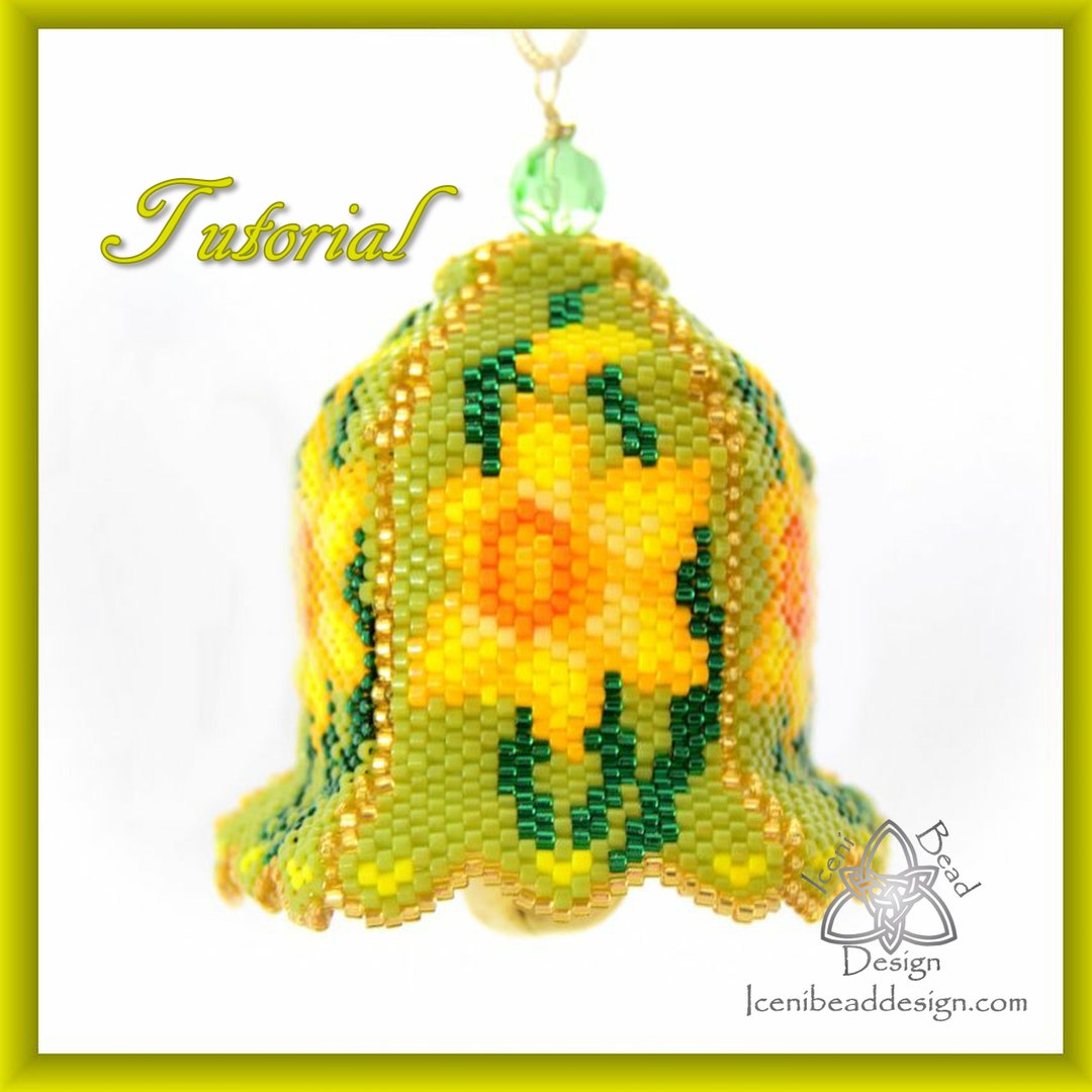 Bead Pattern: Daffodil Bell Ornament, 3D Peyote Bell Pdf. Tutorial ...