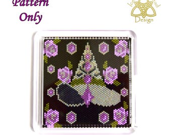 Witches Hat, Halloween, Peyote stitch Beaded Coaster