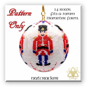 Nutcracker 3D peyote Ball Bead Pattern: Ball Ornament. pdf. tutorial. English only