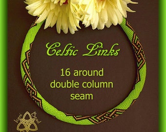 Celtic Links Pattern for Peyote with a Twist - Not Crochet .pdf Pattern. English Only,