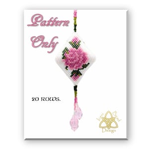 Rose Pod, peyote stitch, pattern, instructions, pdf.