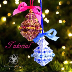 Bead Pattern: Yuletide Jewel Beaded Christmas Ornament .pdf  tutorial