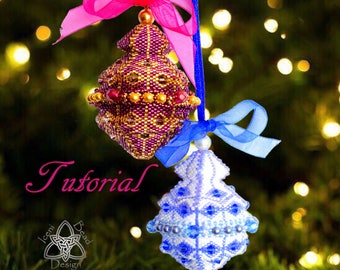 Bead Pattern: Yuletide Jewel Beaded Christmas Ornament .pdf  tutorial