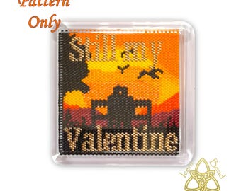 Still my Valentine, Beaded Coaster, Peyote stitch Beaded Coaster