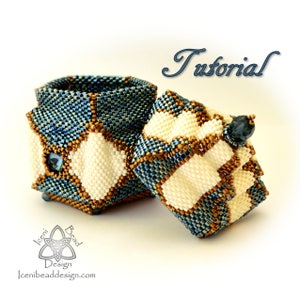 Beaded Box Pattern, Arabesque, Peyote Stitch Box with Lid, pdf Tutorial, English only.