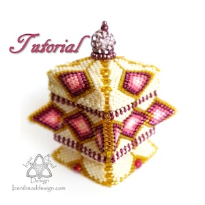 Heart of Karma Beaded Box with Lid, pdf Tutorial, English only.