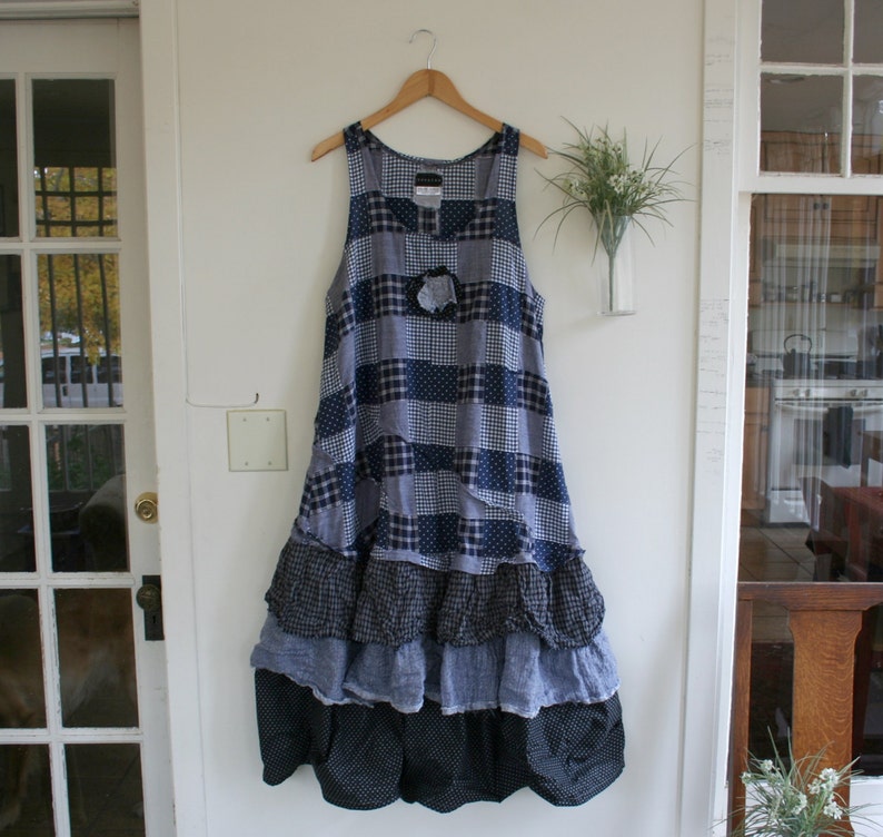 Boho Plaid French 'maryse' Dress / Handmade by - Etsy