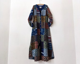 NEW - Indian KANTHA Patchwork Quilted "RANI" Coat / Wearable Art - One of a Kind / - by Breathe-Again Clothing