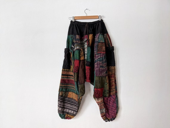 Nepal "HASRI" Patchwork Harem Pants / Unisex Pants / by Breathe-Again Clothing