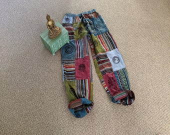 SALE - Himalayan "NEPAL" Patchwork Harem Pants / Unisex Pants / by Breathe-Again Clothing