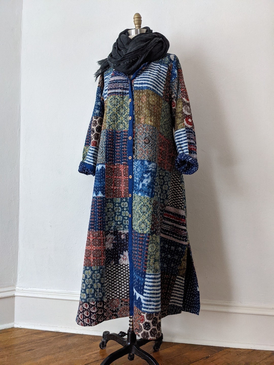 NEW Wearable Art Long Indian KANTHA Patchwork Quilted - Etsy