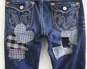 Återvunna jeans / Handgjorda jeans / - av Breathe-Again Clothing