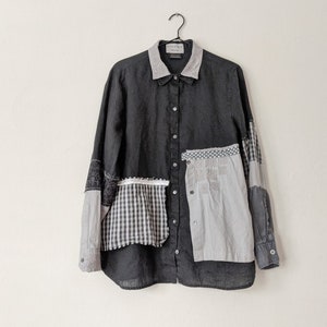 Camicia da uomo riciclata fatta a mano / - di Breathe-Again Clothing