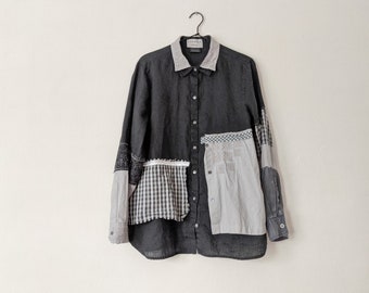 NEW - Handmade Upcycled Menswear Shirt / - by Breathe-Again Clothing
