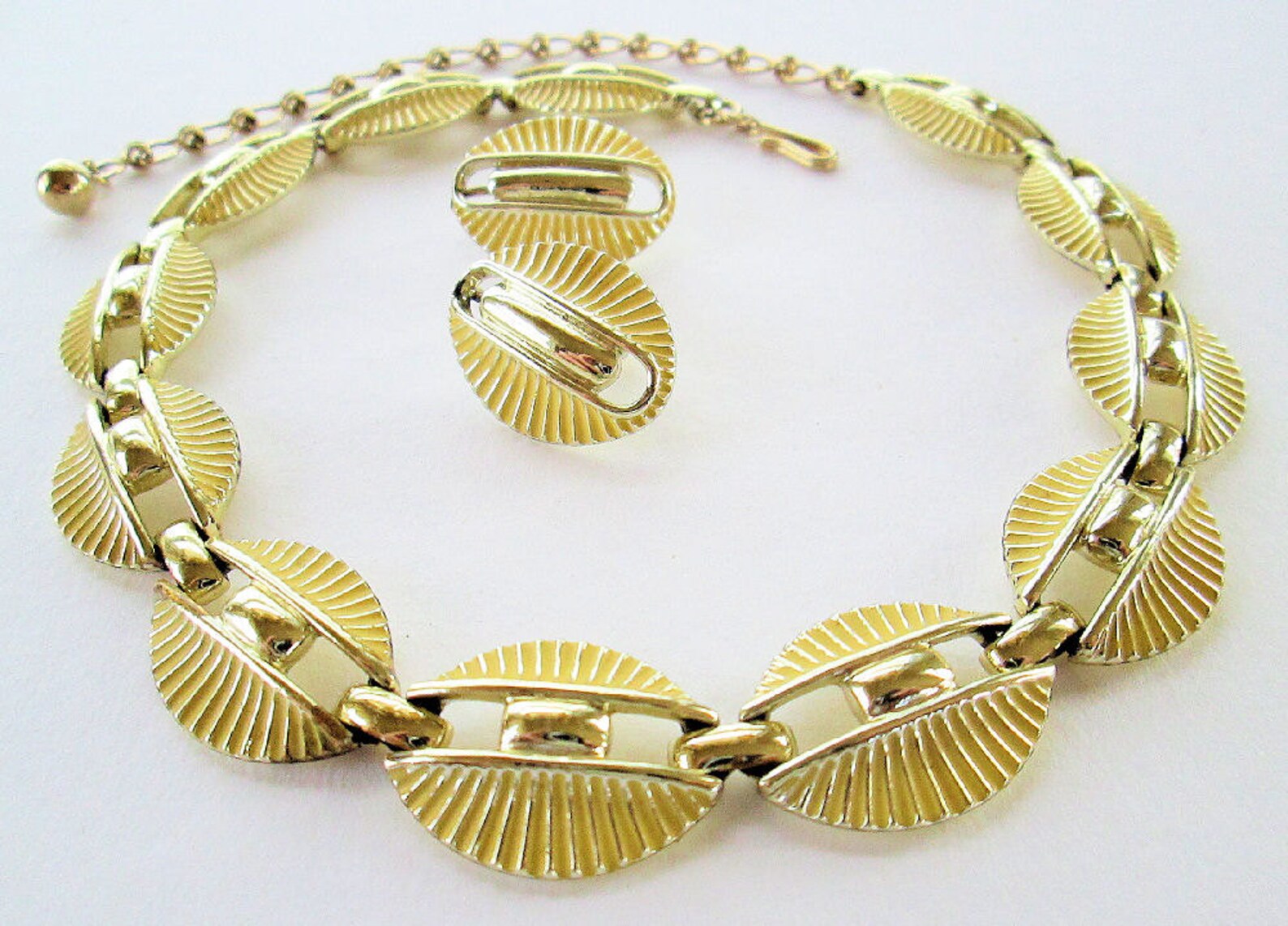 Beautiful 1950s Kramer Signed Necklace and Earrings in Yellow Etsy