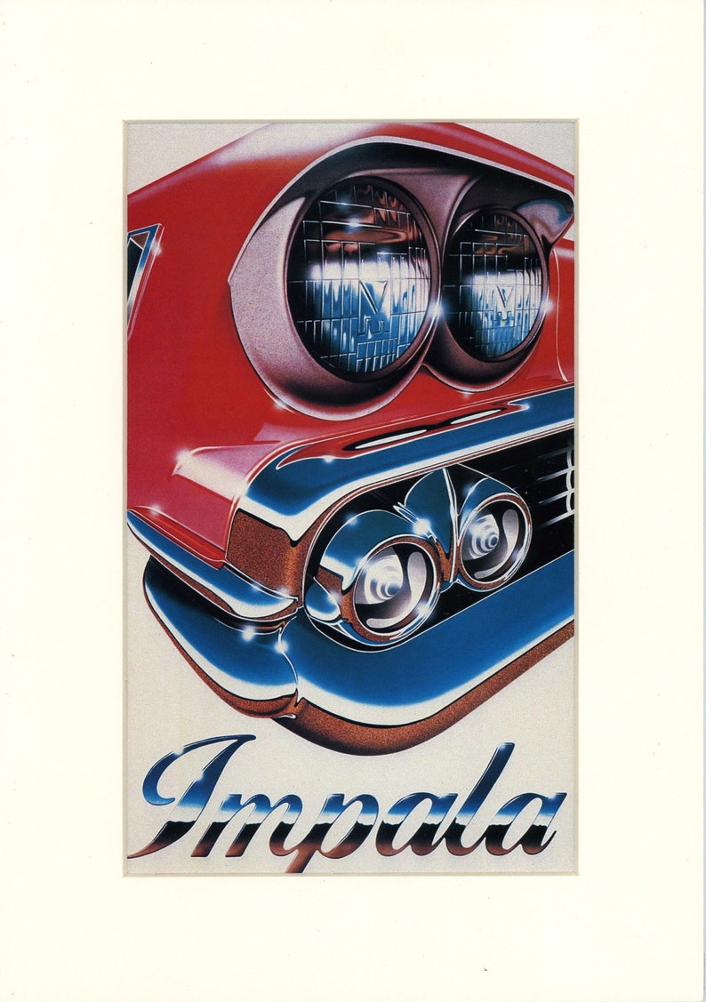 Classic Chevrolet Impala Airbrush Print