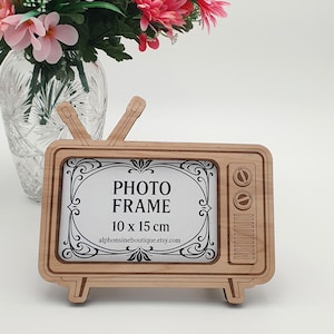Vintage TV photo frame Format 10x15cm retro geek retrogaming decoration nostalgia 80s original gift
