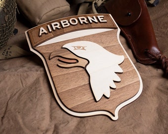 101st Airborne militaire militaria US Army rétro vintage décoration murale tableau collection cadeau vétéran ww2 seconde guerre mondiale