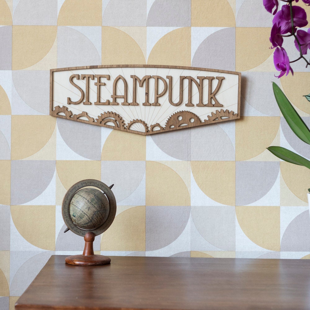 steampunk Décoration Murale Enseigne Plaque Rétro Vintage Geek Fantasy Rétrofuturiste Jeux Vidéo Gam