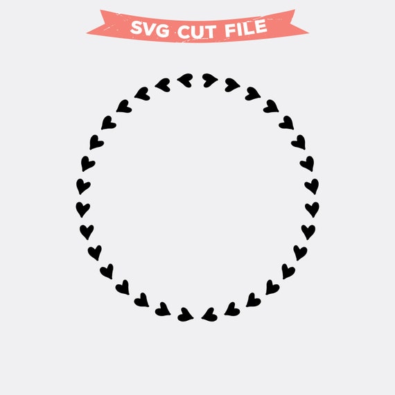Download Heart Wreath Cut File Svg Cricut Cameo Silhouette Clipart Etsy