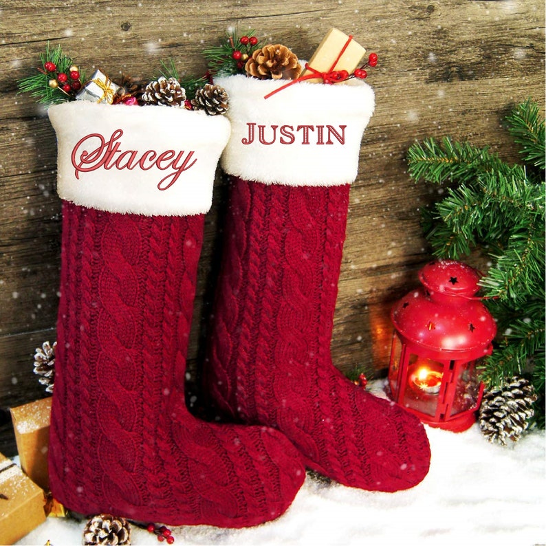 Custom embroidered christmas stocking  etsy Custom embroidered christmas stocking  etsy