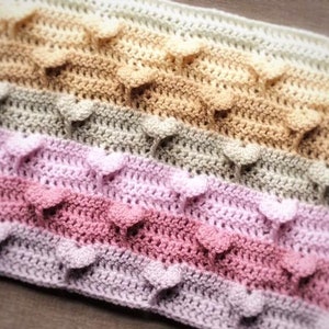 Bleeding Heart crochet stitch pdf for a blanket throw DIGITAL DOWNLOAD only