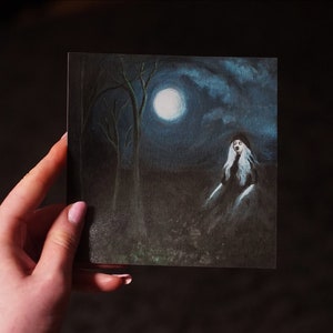 Banshee Print - eerie art, creepy print, dark art, gothic art, creepy art, creepy art, paranormal, horror art, irish folklore, omen.folk art