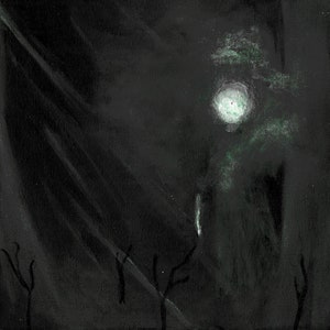 Moon Spirit Print - Mond Malerei, gruselige Kunst, dunkle Kunst, dunkle Kunst, Mond Kunst, Mond Malerei, gruselige Kunst, Gothic Kunst