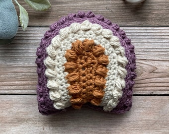 Crochet Rainbow Baby Rattle: Boho Nursery Toy
