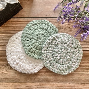 Spa Face Cloths Gift Set, Facial Scrubbies, Face Cleansing Pads, Crochet Face Scrubs, Charcoal Soap, Eco Friendly Gifts, Makeup Remover Pads