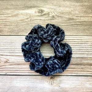 Black Scrunchie / Velvet Scrunchie / Ponytail Holder / Hair Tie / Hair Scrunchy