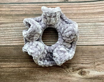 Scrunchie in velluto con filo metallico: accessorio per capelli a forma di orecchio di topo a forma di cuore - Italia