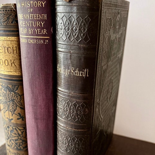 Antique German Bible - Die Heilige Schrift Bibel - 1879 Berlin, Germany - Martin Luther - Embossed shops Leather Cover - Excellent Condition